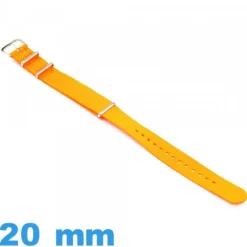 Bracelet Textile 20 mm Nato Orange fluo montre