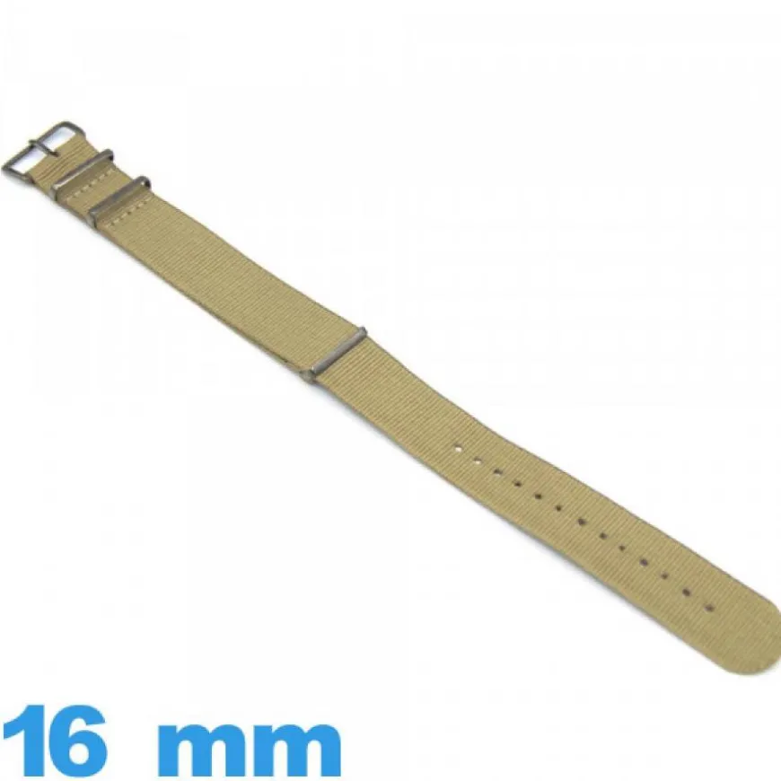 Bracelet Textile montre 16mm Nato