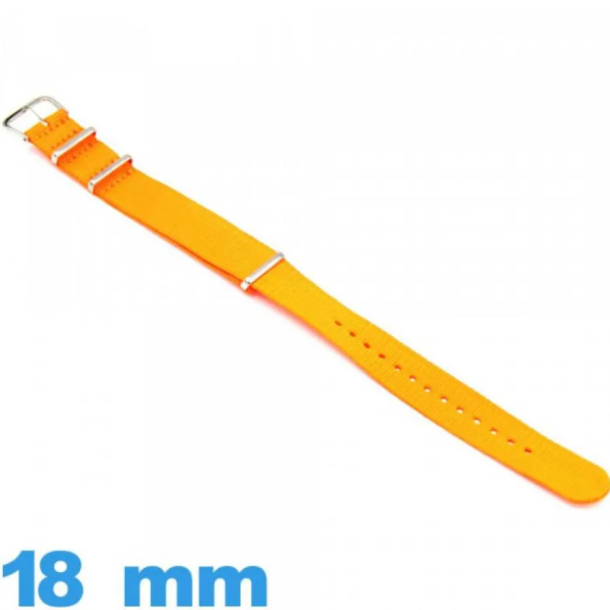 Bracelet Textile pour montre 18 mm N.A.T.O