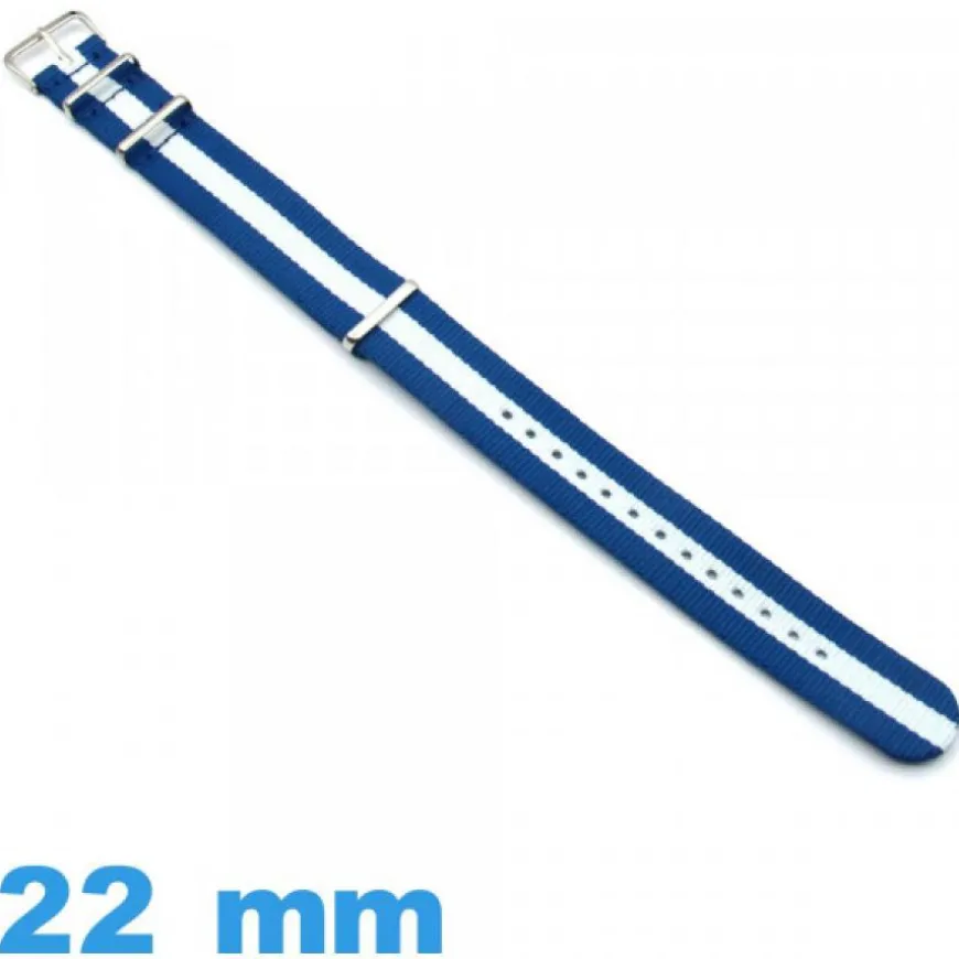 Bracelet tissu Écosse pour montre 22 mm N.A.T.O