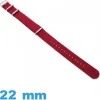 Bracelet tissu 22 mm Nato Rouge foncé pour montre