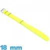 Bracelet tissu 18mm N.A.T.O Yellow fluo montre