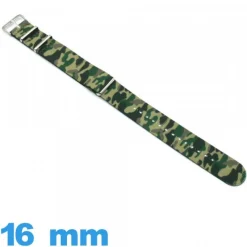 Bracelet tissu montre 16 mm N.A.T.O Militaire