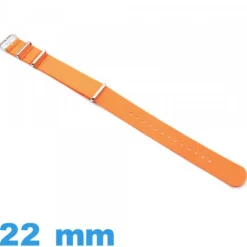 Bracelet tissu Orange pour montre 22mm Nato