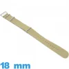 Bracelet tissu pour montre 18 mm Nato