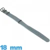 Bracelet tissu pour montre 18mm N.A.T.O