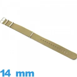 Bracelet tissu pour montre 14 mm N.A.T.O