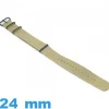 Bracelet tissu pour montre 24mm Nato