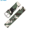Bracelet Vert 20 mm Nylon montre boucle Ardillon