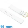 Bracelet Vrai cuir  14 mm Blanc de montre