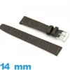 Bracelet Vrai cuir  14 mm pour montre Texturé Alligator