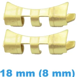 Cache Pompe Montre Doré 18 mm (8 mm) - Lot de 2
