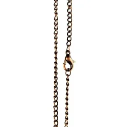 Chaine montre pendentif 78 cm bronze maillons fins