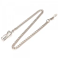 Chainette de montre à gousset 30 cm argenté pantalon