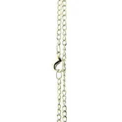 Chainette de montre pendentif argenté maillons fins 78 cm