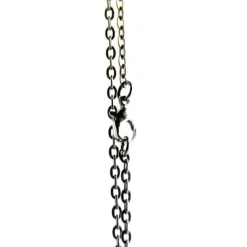Chainette de pendentif montre couleur noire 78 cm