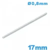Clavette droite longue de 17 mm  bracelet métal