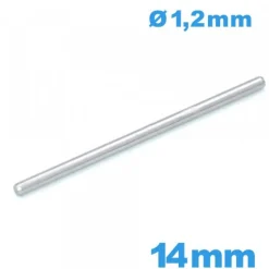 Clavette Droite pour Montre 14 mm - Goupille 1,20 mm