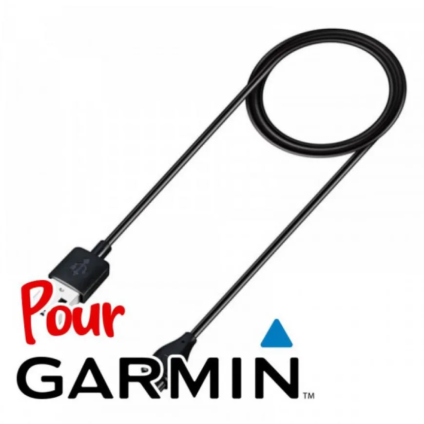 Cordon USB pour montre connectée Garmin (Vivoactive 3 Fenix 6/6 Pro/6 Saphir, Approach X10, Vivoactive 4, ...)