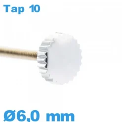 Couronne de montre / 6,0 mm - argenté TAP 10