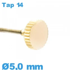 Couronne de montre TAP 14 - Doré / 5,0 mm