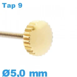 Couronne de montre TAP 9 - Doré / 5,0 mm
