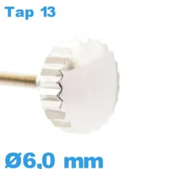 Couronne de montre TAP 13 tube long / 6,0mm - argenté