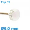Couronne de montre tube long / 6,0 mm - argenté TAP 11
