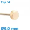 Couronne de montre tube long TAP 14 - Cuivre / 6,0 mm
