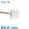 Couronne de Remontoir de Montre / 6,0mm - argenté TAP 15