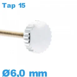 Couronne de Remontoir de Montre / 6,0mm - argenté TAP 15