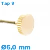 Couronne de Remontoir de Montre TAP 9 / 6,0 mm - Doré