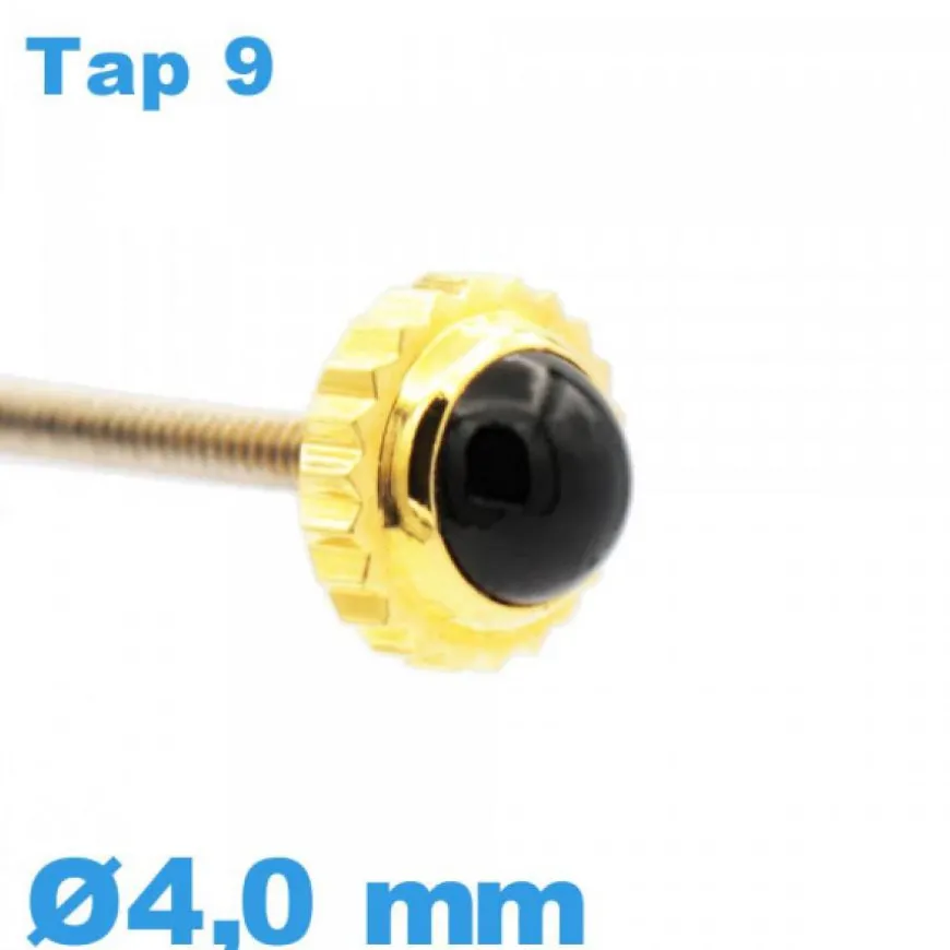 Couronne de Remontoir de Montre - dore / 4,0 mm TAP 9