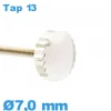 Couronne de Remontoir Montre / 7,0 mm - argenté TAP 13
