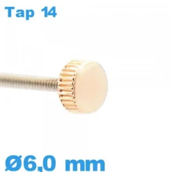 Couronne de Remontoir Montre tube long / 6,0 mm - Cuivre TAP 14
