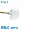 Couronne de Remontoir Montre - argenté / 6,0 mm TAP 8