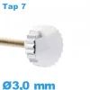 Couronne de Remontoir Montre tube long / 3,0 mm - argenté TAP 7
