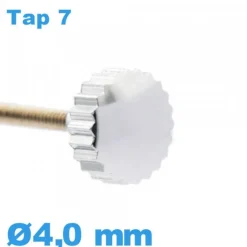 Couronne de Remontoir Montre tube long / 4,0mm - argenté TAP 7