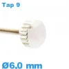 Couronne de Remontoir Montre tube long / 6,0 mm - argenté TAP 9