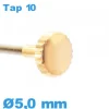 Couronne de Remontoir Montre tube long TAP 10 - Doré / 5,0 mm