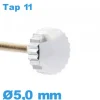 Couronne de Remontoir Montre tube long / 5,0 mm - argenté TAP 11