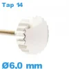 Couronne Montre - argenté / 6,0 mm TAP 14 tube long