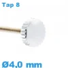 Couronne Montre - argenté / 4,0mm TAP 8