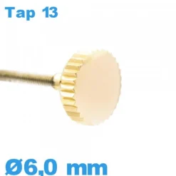Couronne Montre - Doré / 6,0mm TAP 13