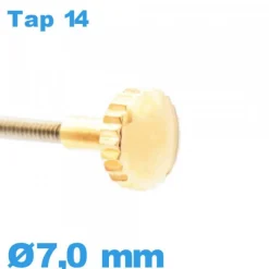 Couronne Montre - Doré / 7,0 mm TAP 14 tube long