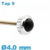 Couronne Montre / 4,0 mm - argenté TAP 9