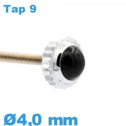 Couronne Montre / 4,0 mm - argenté TAP 9