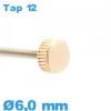 Couronne Montre - Or rose / 6,0mm TAP 12 tube long