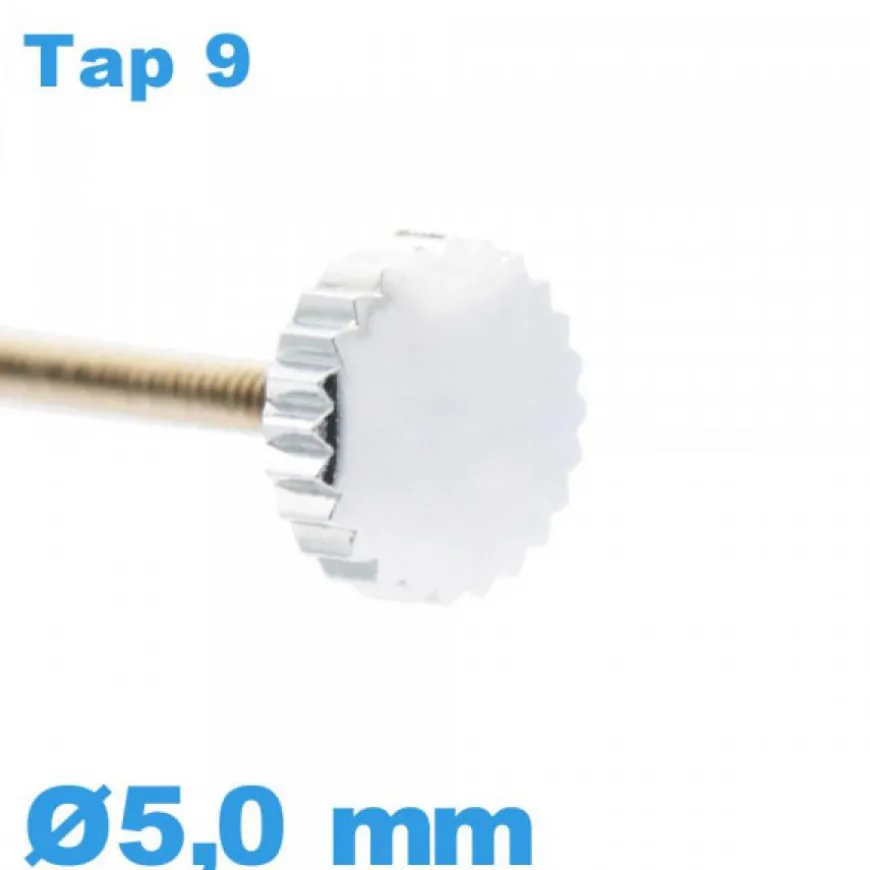 Couronne Montre TAP 9 / 5,0 mm - argenté