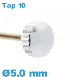 Couronne Montre tube long / 5,0 mm - argenté TAP 10